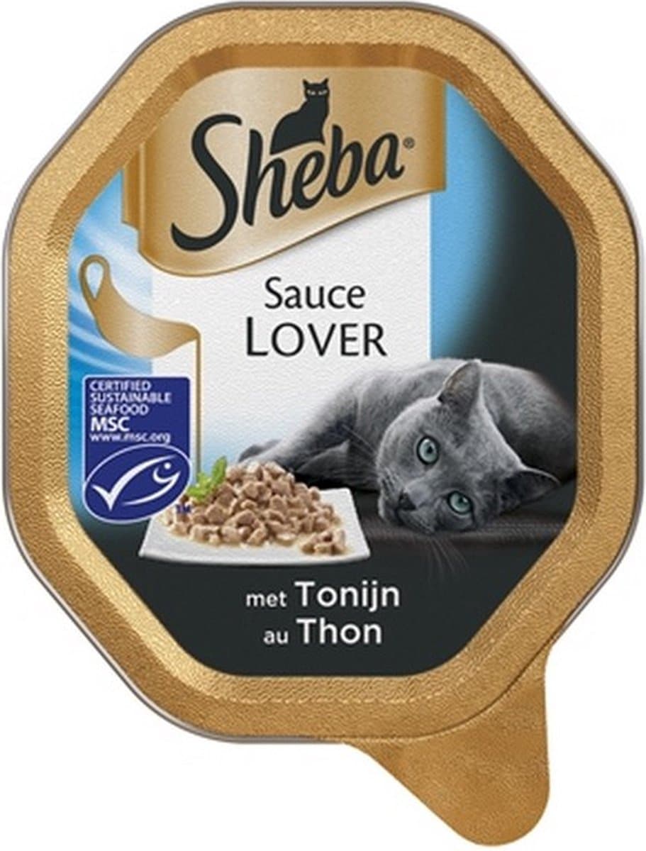 Sheba Sauce Lovers Katten Natvoer - Tonijn - 22 x 85 gram