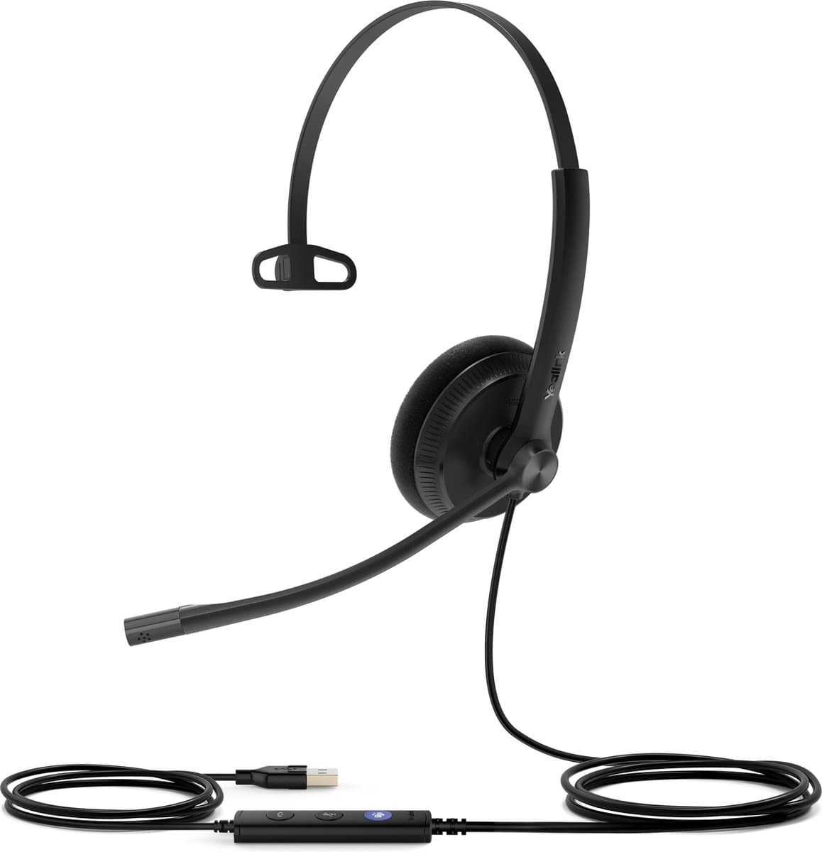 Yealink UH34 Lite Mono Teams Headset Bedraad Hoofdband Kantoor/callcenter USB Type-A Zwart