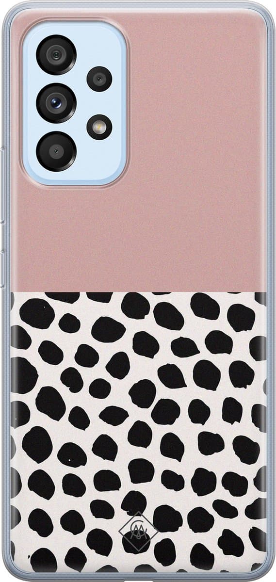 Casimoda® hoesje - Geschikt voor Samsung A33 - Stippen roze - Backcover - Siliconen/TPU - Roze