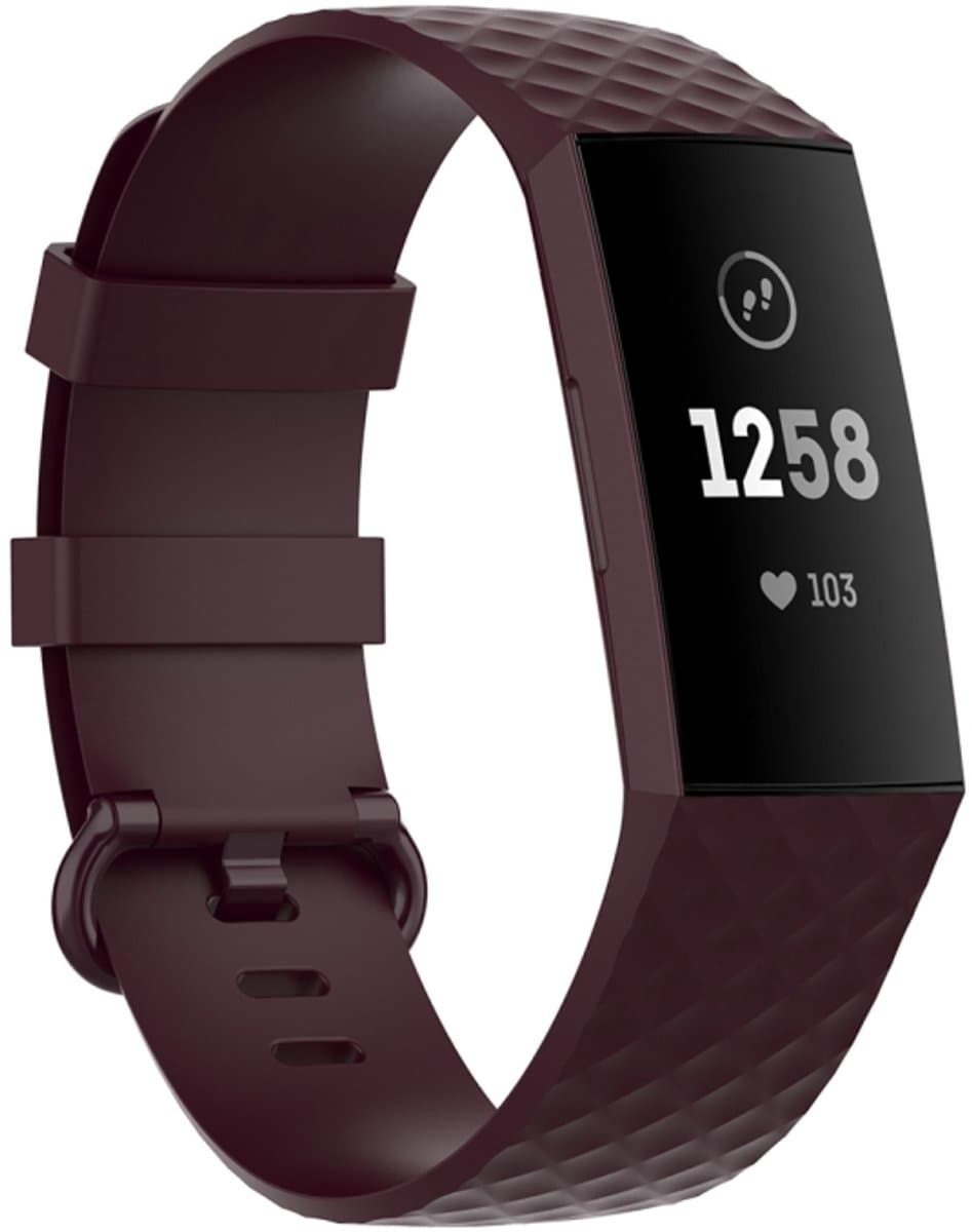 18 mm kleur gesp TPU polsband horlogeband voor Fitbit Charge 4 / Charge 3 / Charge 3 SE (palissander)