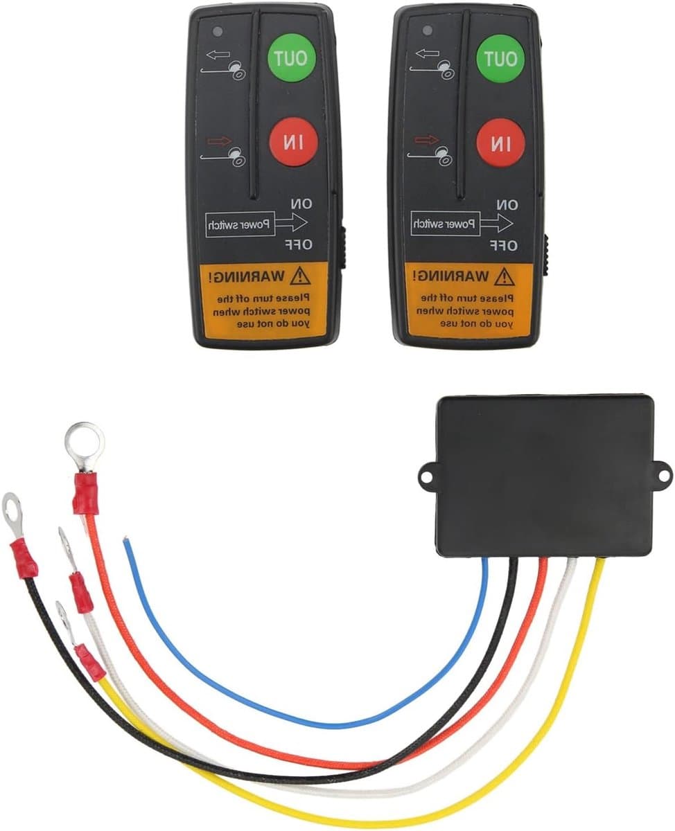 Draadloze afstandsbediening voor lier, universele liercontroller set, 12V en 24V handlier voor auto, vrachtwagen, ATV en SUV, ideaal voor off-road gebruik