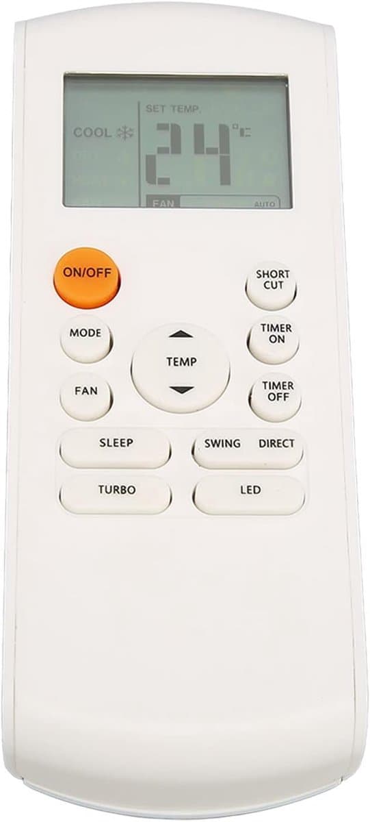 Afstandsbediening Airco - Universele Controller - Kamer Koelen - Brede Compatibiliteit - 15 x 6 x 2 cm - Rood