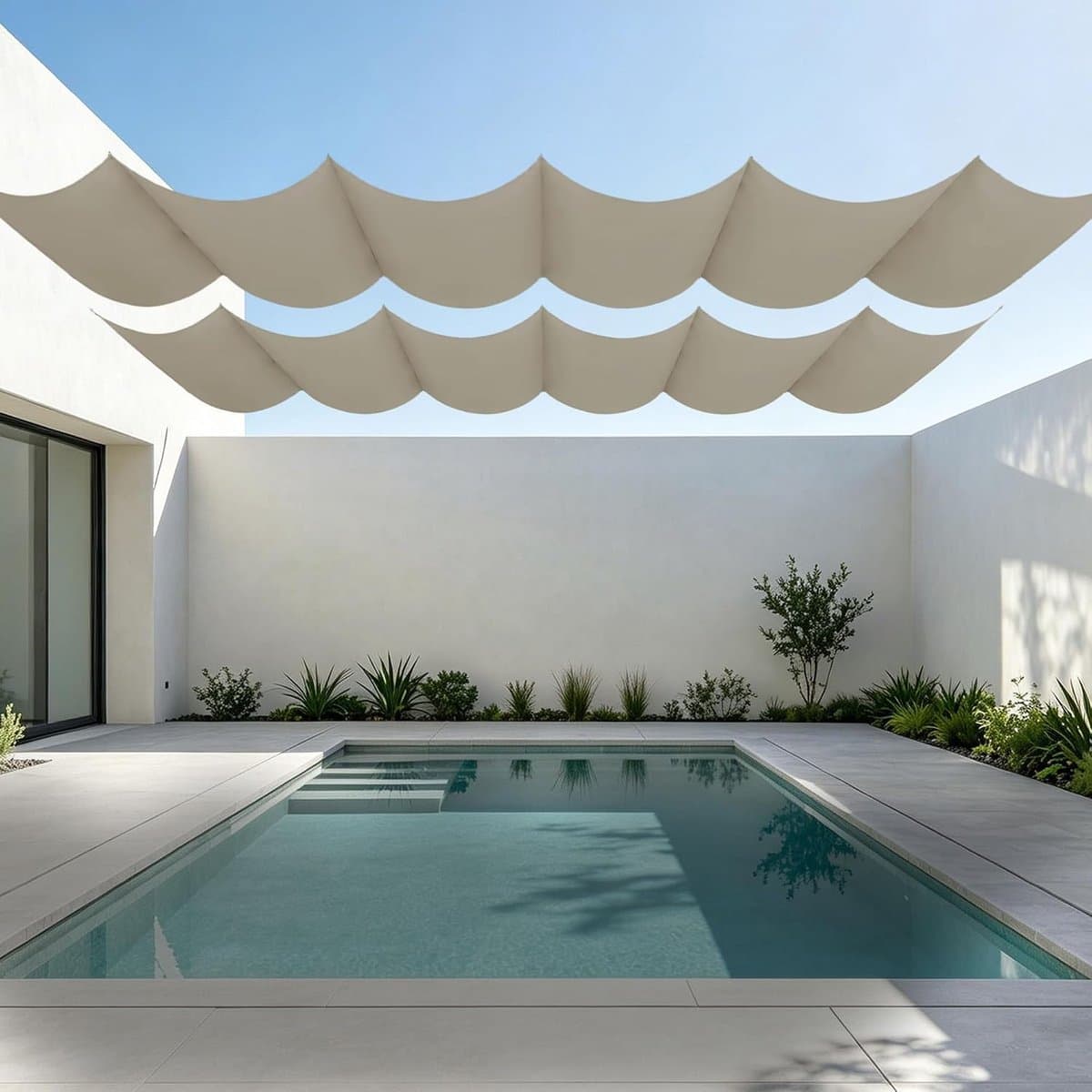 Terras Zonwering Intrekbaar - Schaduwdoek Uitschuifbaar - Buitenruimte Schaduw - Scheurvast Polyester - 200 x 690 cm - Taupe