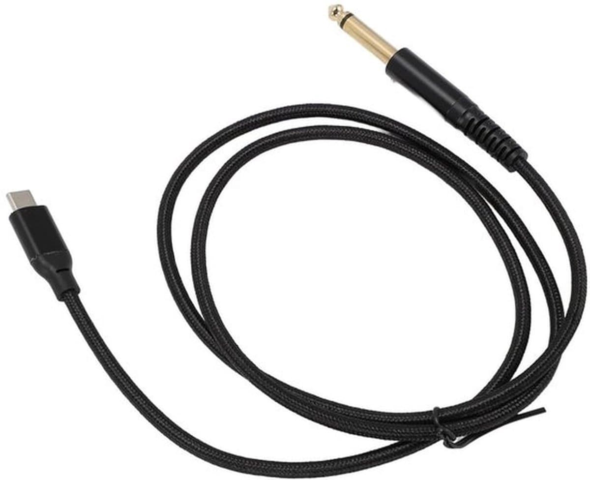 USB C naar 1/4 Inch TS Geluidskabel voor Elektrische Gitaar, Bas, Mixer en Luidspreker - Plug and Play met HiFi Geluidskwaliteit en Duurzame Bending Life van 10.000 keer