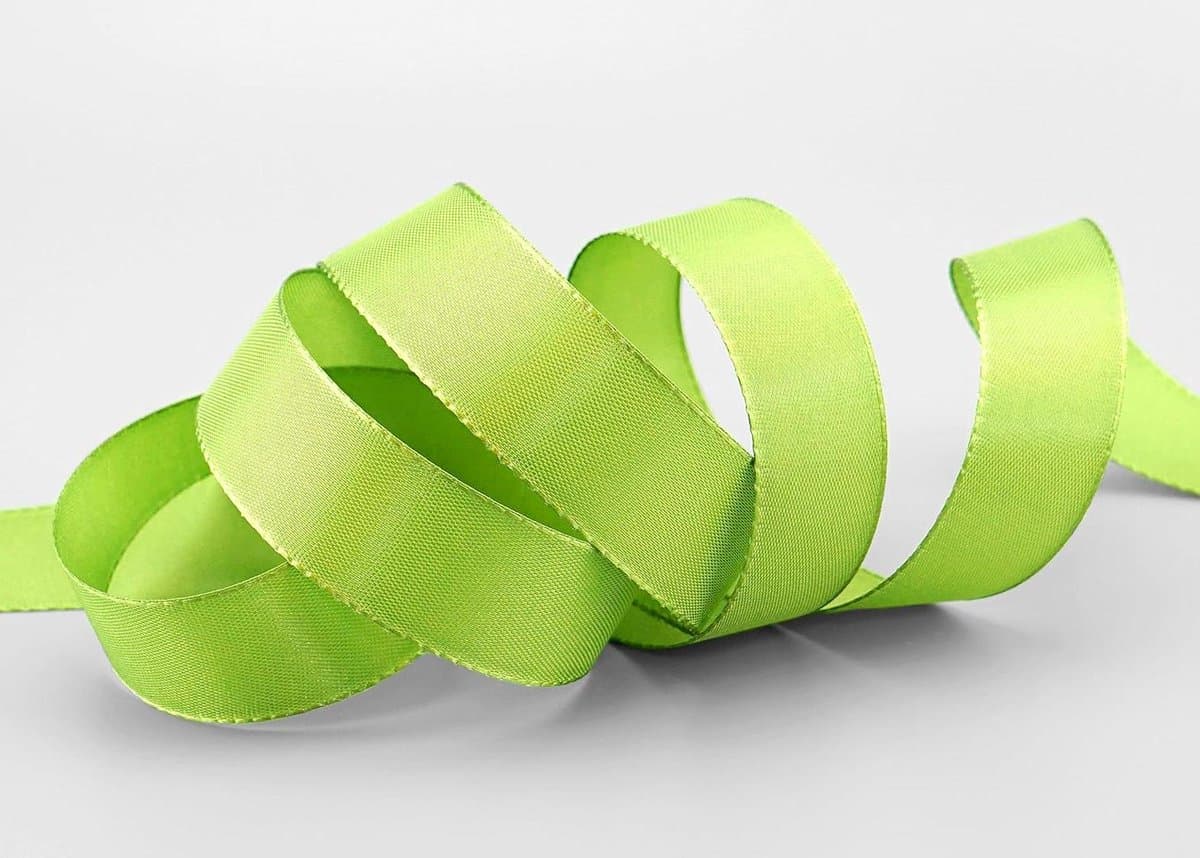 Decoratielint Taftband - Cadeaulint Stoflint - Knutselen en Decoreren - Stabiele Randen - 3 m x 25 mm - Lichtgroen