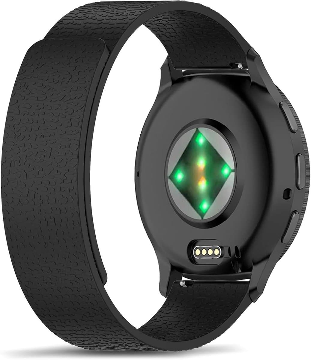 Cosensi - Sportieve magnetische siliconen horlogeband voor diverse Garmin modellen - Zwart