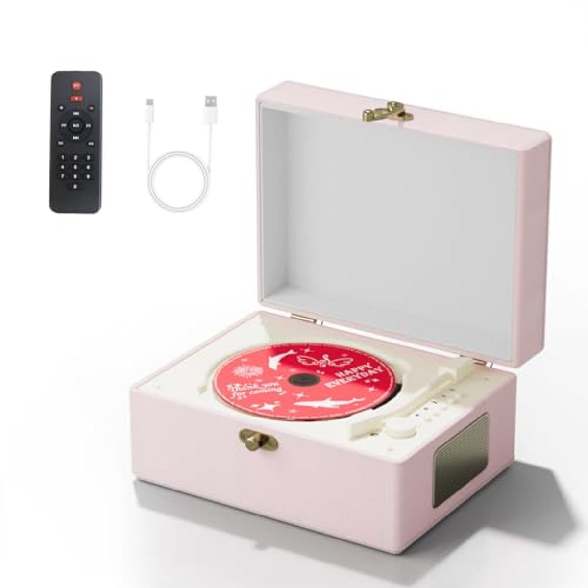 CD-speler Muziekdoos met Luidsprekers voor Thuis - Roze