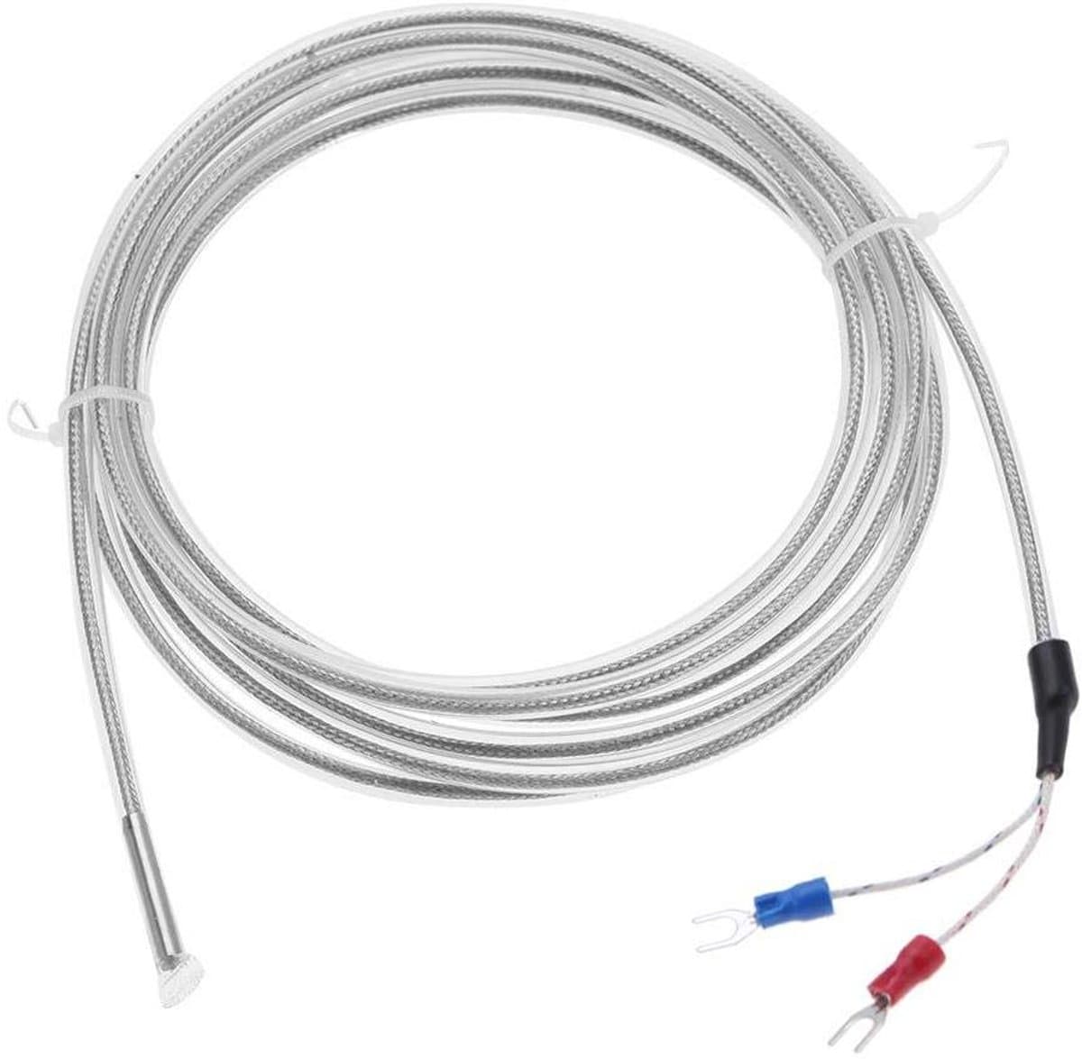 Waterdicht PTFE K-type thermoelement 2-draadsensoren 0-200 °C 5 m kabellengte