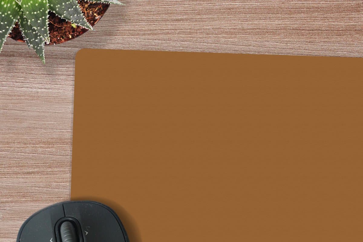 Gaming muismat - Grote muismat - Bruin - Effen - Muismat xxl - Mouse pad - 90x30 cm - Bureaumat - Bureau accessoires