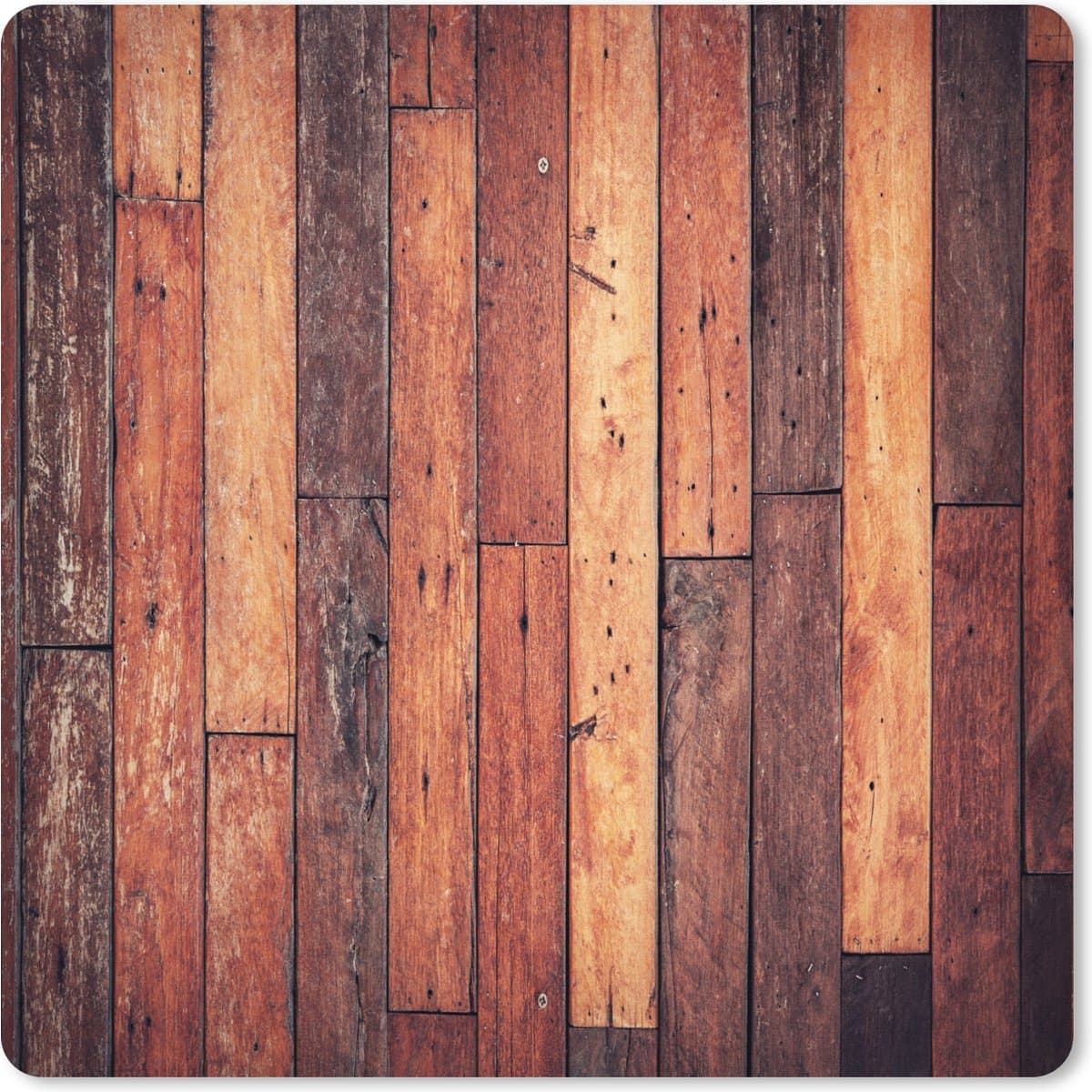 Muismat XXL 80x80 cm - Bureau onderlegger - Bureau mat Plank - Vintage - Patroon - Bureaumat - Gaming mousepad xl - Bureaulegger groot - Computer deskmat