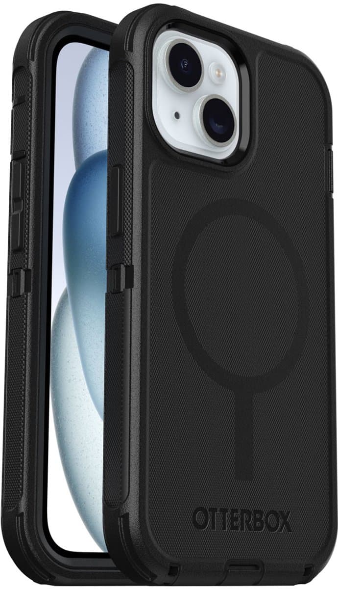 Otterbox Defender Apple iPhone 13, 14 en 15 Back Cover met Magneet Zwart