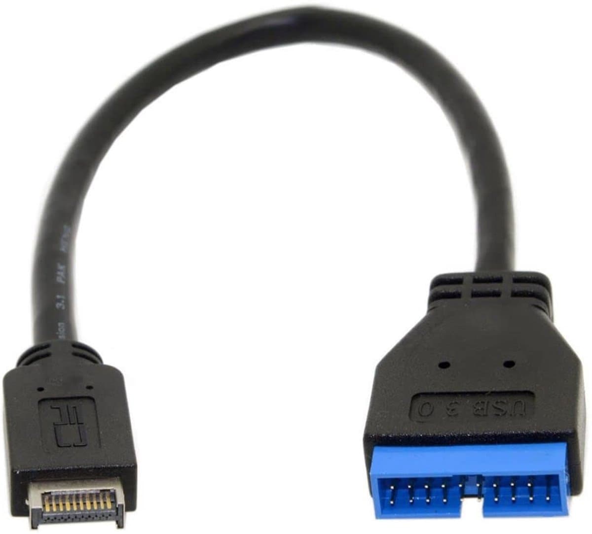 aladdien - USB 3.1 Front Panel Header naar USB 3.0 Extensie Kabel - 20cm Lengte - Perfect voor ASUS Moederborden - Verhoogt Connectiviteit - Ideaal ..