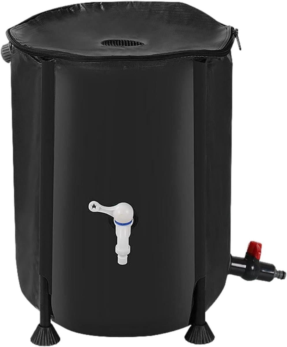 Regenvanger Vat - Regenopvangbak - Water Besparen - Opvouwbaar Ontwerp - 200 Liter - Zwart