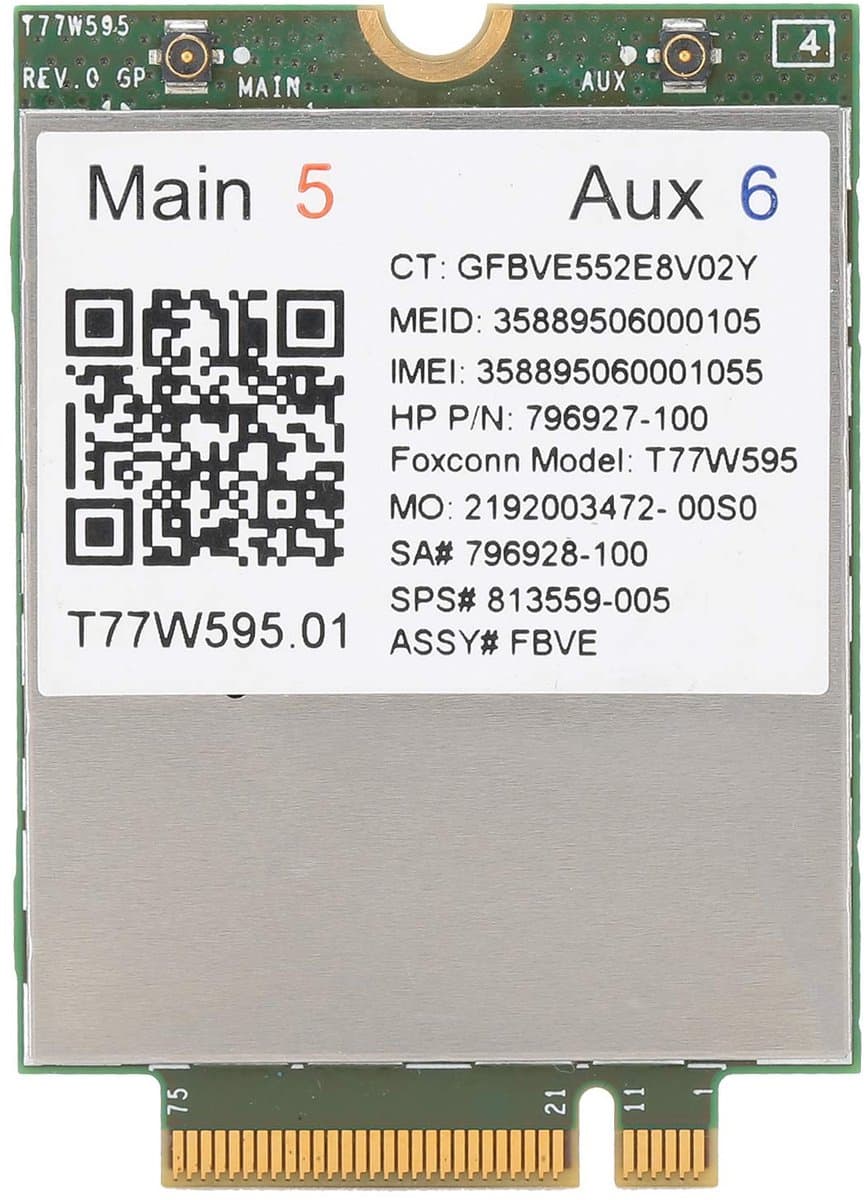 By shayne - X5-modem - 4G M.2-modemmodule - Hoge downloadsnelheid - Voor EliteBook en ZBook - NGFF-interface - Betrouwbare verbinding