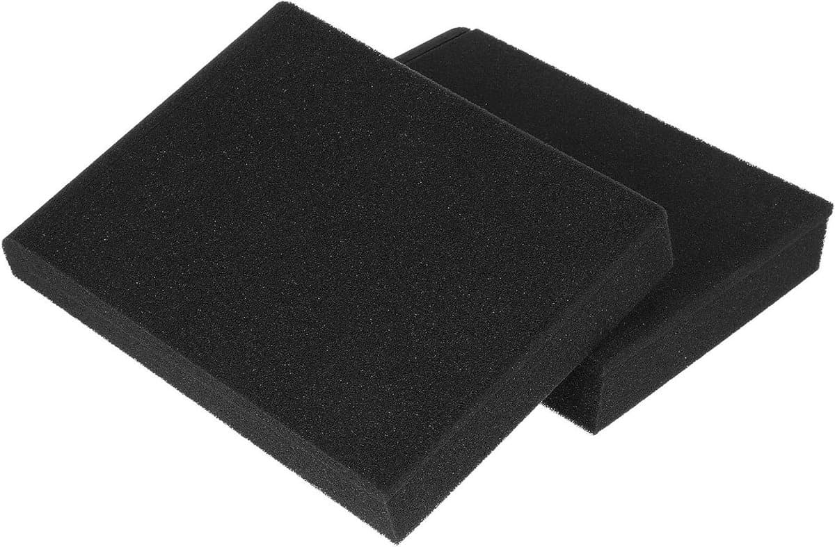 Speaker Isolatie Pads - Geluidsisolatie Matten - Verbeteren Geluidskwaliteit - Hoge Dichtheid Schuim - 28x20x4.2cm - Zwart