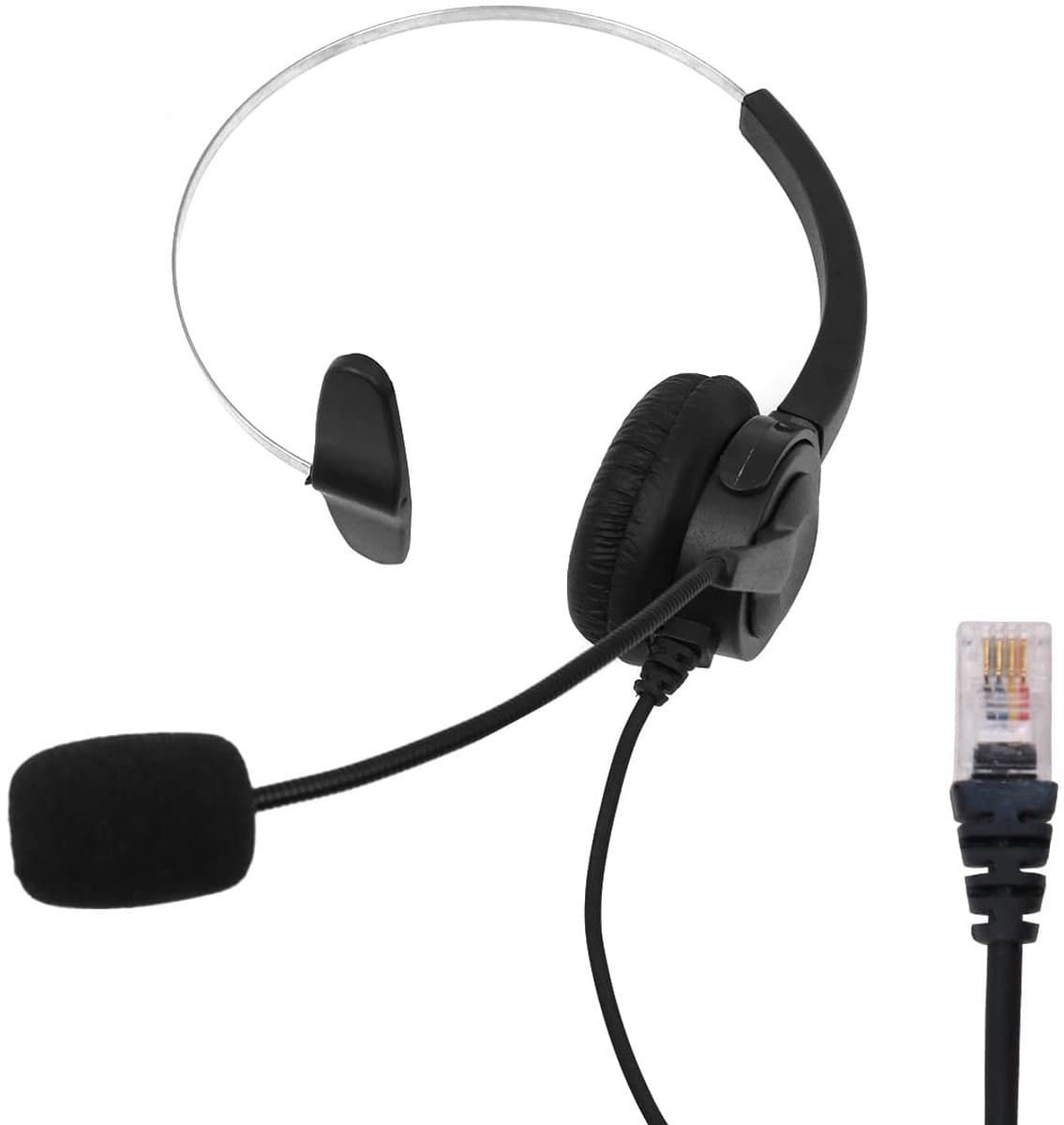 Dailygoody - Universele telefoon Headset - Handsfree headset - Ideaal voor zakelijke gesprekken - Monauraal ontwerp - Geschikt voor vaste telefoons - ..