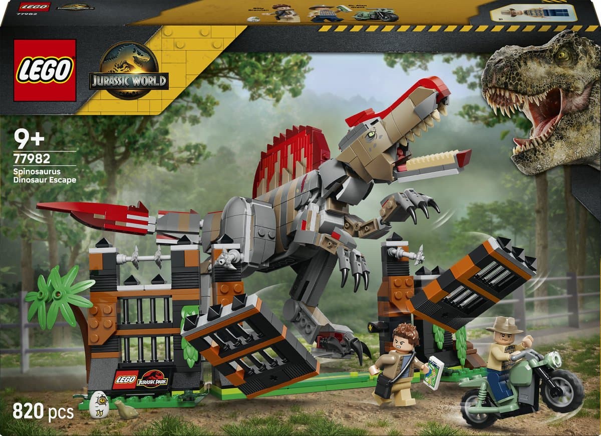 LEGO Jurassic World Spinosaurus Ontsnapping Dinosaurus Speelgoed voor Kinderen 77982