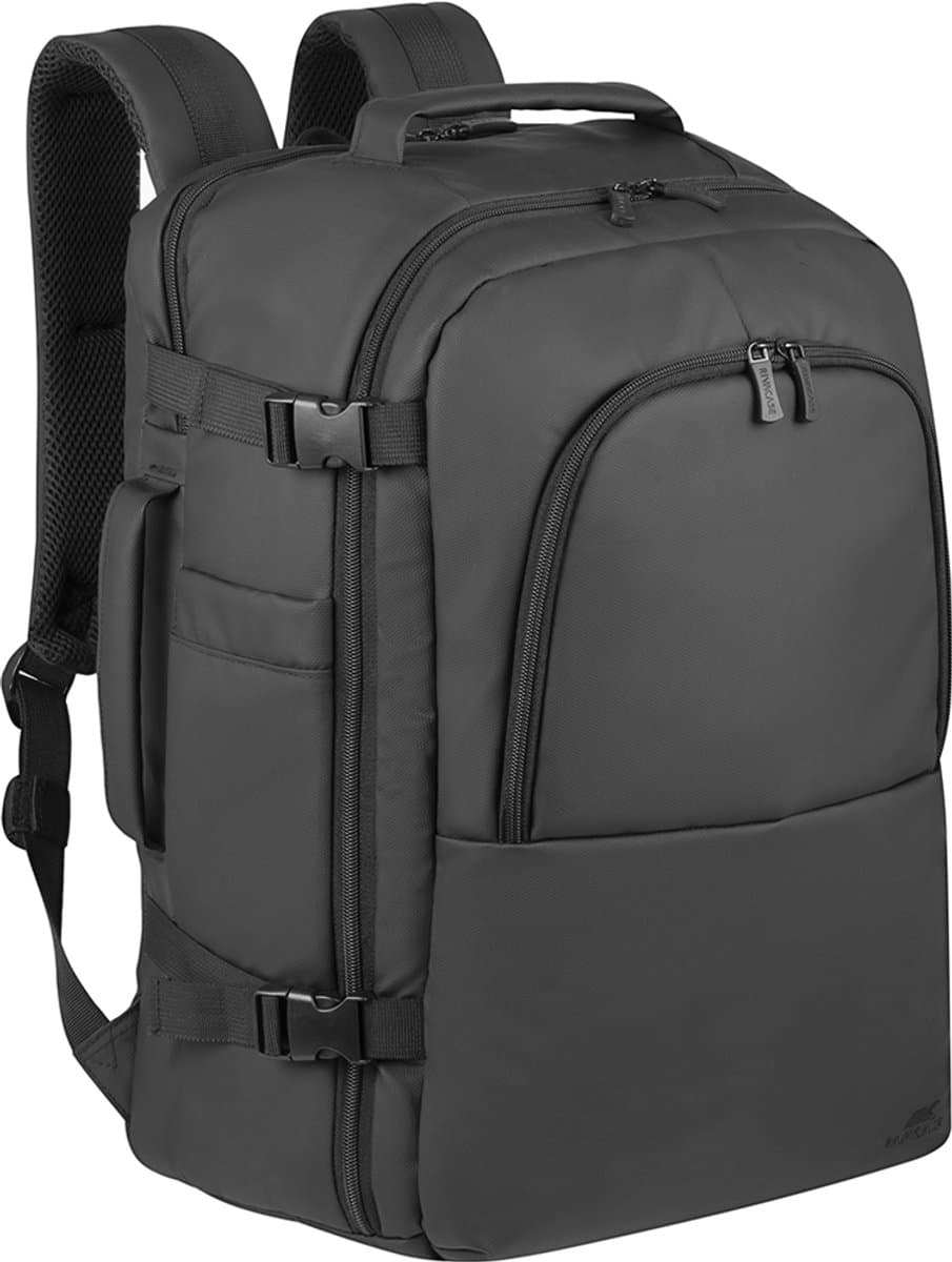 Rivacase 8465 Tegel - Eco Laptoptas 17.3 inch - Rugzak 28L - Waterbestendig - Recycled - Zwart