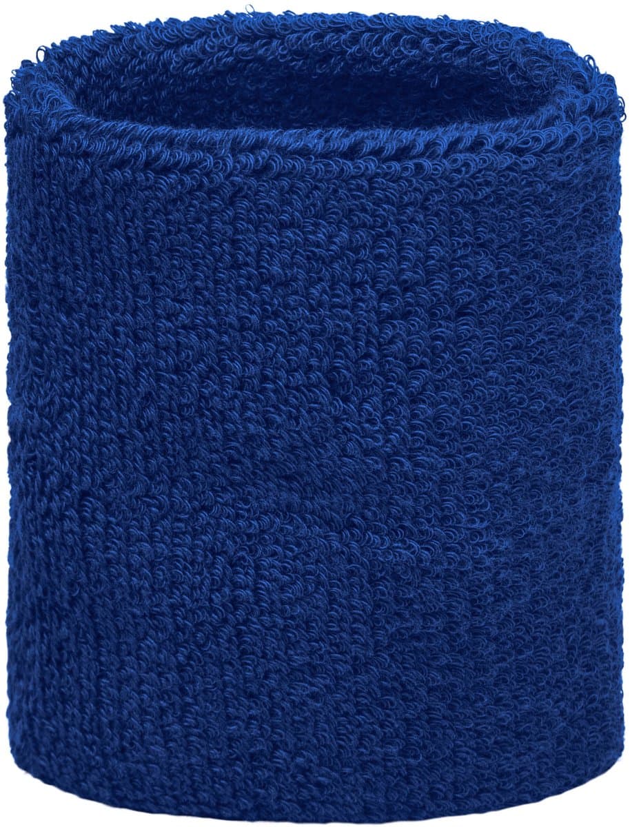 Blauw zweetbandje voor pols