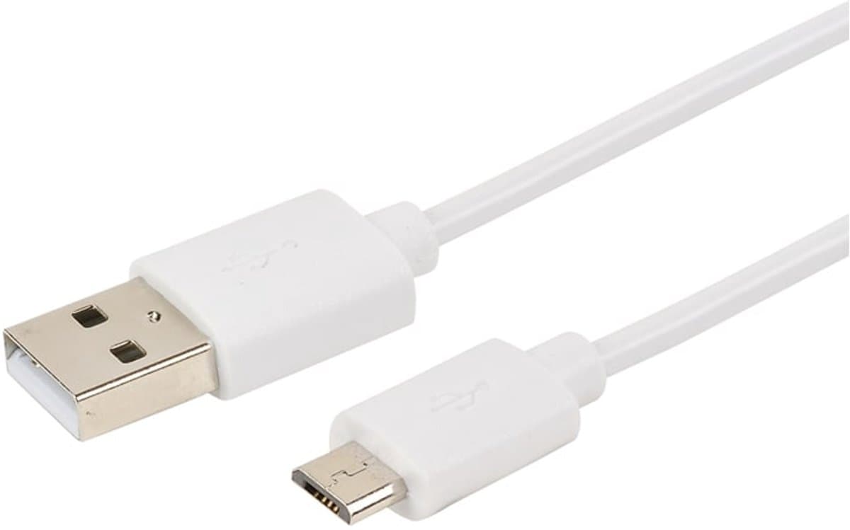 ERARD - Micro USB M / USB M - 2.4A - 3m - Wit - 722409