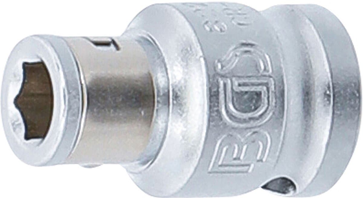 BGS Bitadapter met blokkeerkogel binnenvierkant 3/8 binnenzeskant 1/4