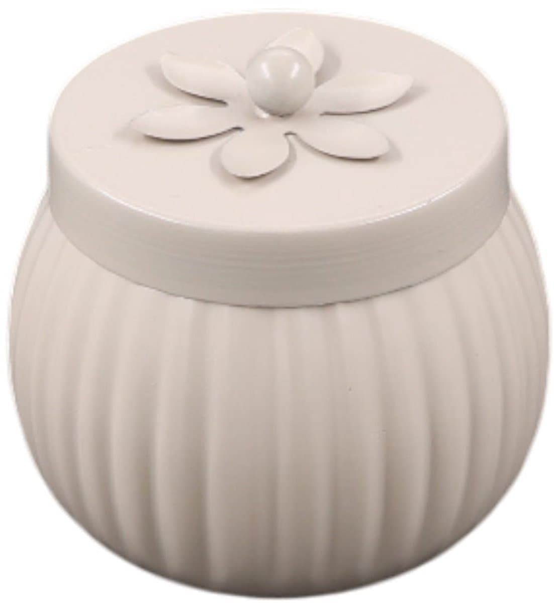 Opbergpotje Seckau beige metaal 9cm