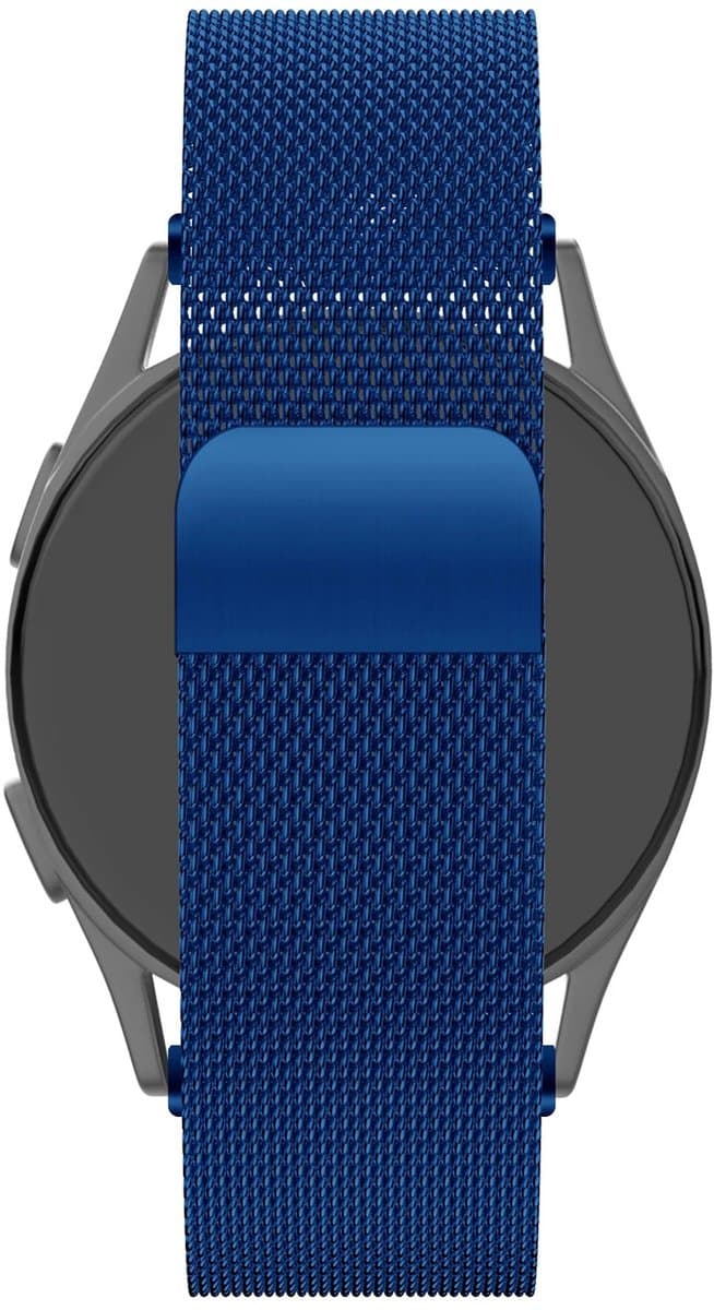 Bandz Hoogwaardige Milanese Loop band met magneetsluiting - geschikt voor Garmin Vivoactive 6 / 5 / 3 / Vivomove HR / Style / Luxe / Sport / Trend / Forerunner 645 / 245 / 165 / 55 / Approach S12 / S40 / S42 / S44 / S50 / Venu SQ / SQ2 (blauw)