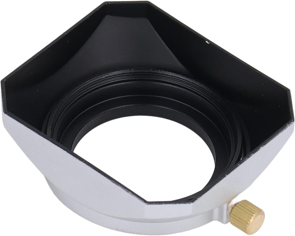 Allecto Plus - Universele Aluminium Zonnekap voor Camera - Vintage Design - Mat Zwart - Voor Lenzen van 25mm of Meer Scherpstelafstand