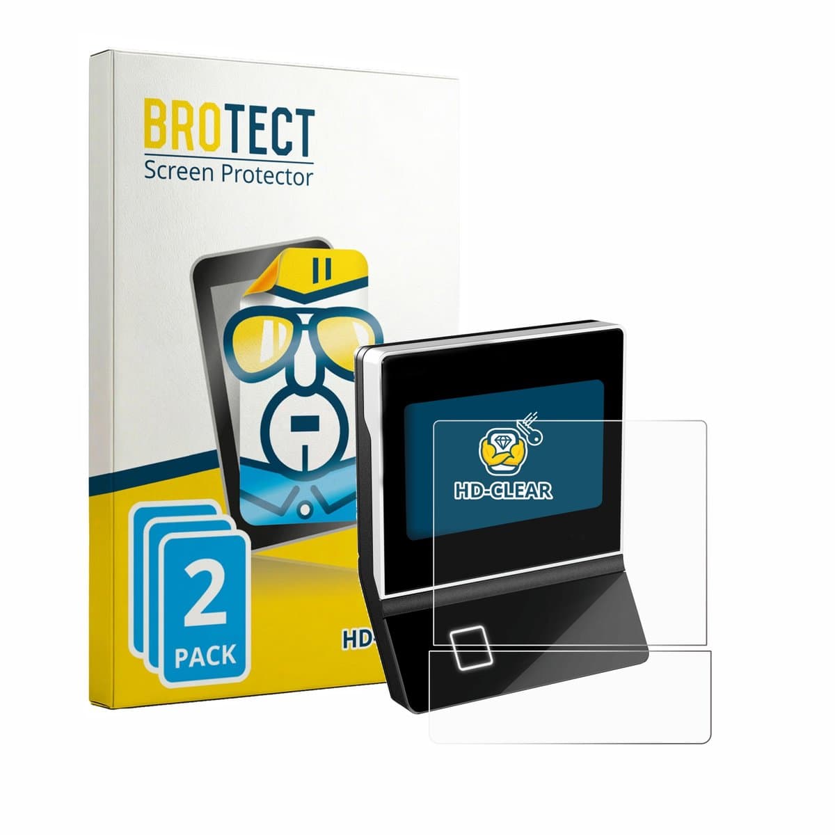 BROTECT - Screenprotector voor Dormakaba Terminal 96 00 - Folie Beschermfolie transparant 2 Stuks