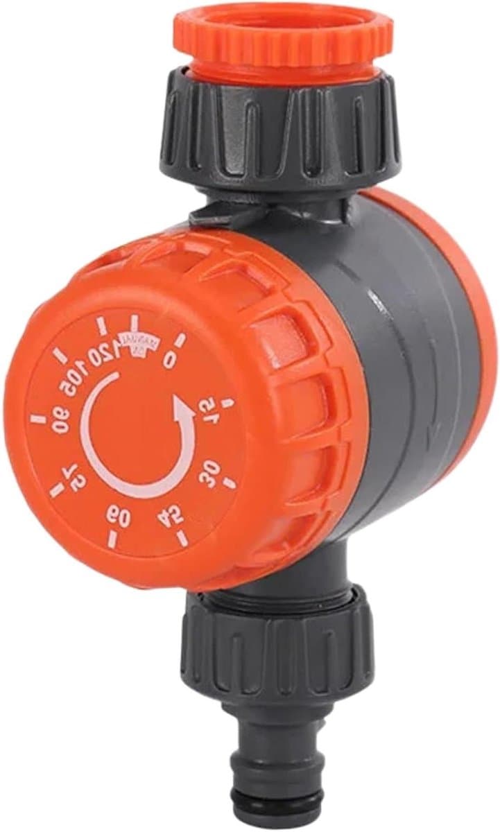 Plantenwater Timer - Irrigatiecontroller Gazon - Automatisch Water Geven - Mechanische Knopbediening - 120 Minuten - Oranje
