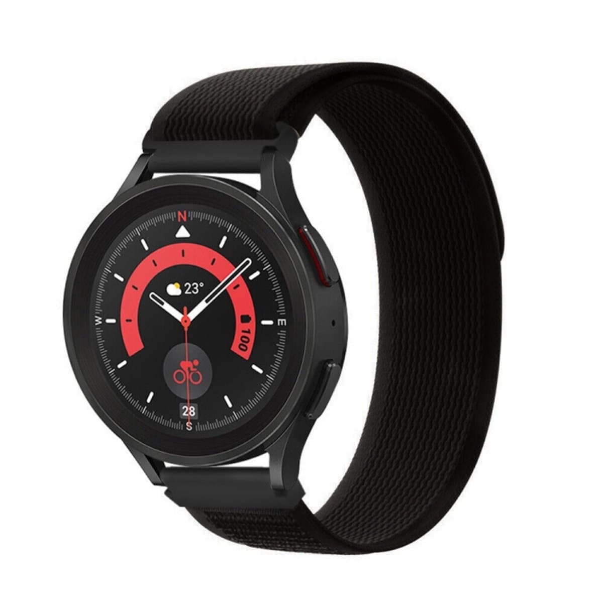 Voor Garmin Forerunner 255 / 745 22 mm universele lus nylon horlogeband (zwart)