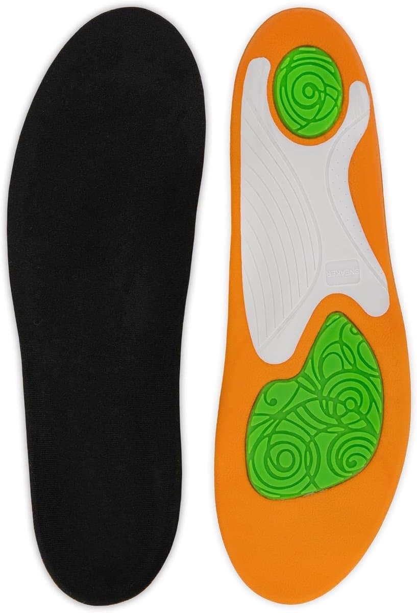 Sneaker Gel Footbed Inlegzolen – gel- en foamvoetbed voor sneakers en sportschoenen, anatomisch dempend en stabiel, uniseks – 1 paar – maten 40/41 EUR