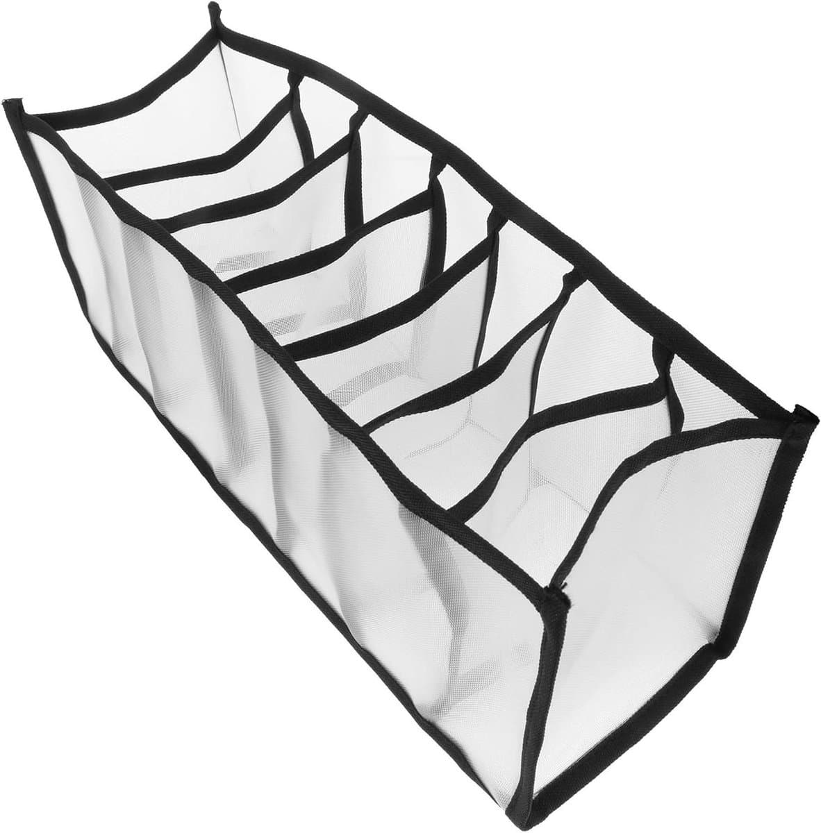 Ondergoed Organizer - Lade Indeler - Kasten Ordenen - Duurzaam Mesh Materiaal - 32x12x12 cm - Zwart
