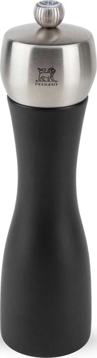 Peugeot FIDJI zoutmolen - beukenhout, mat zwart, 20 cm