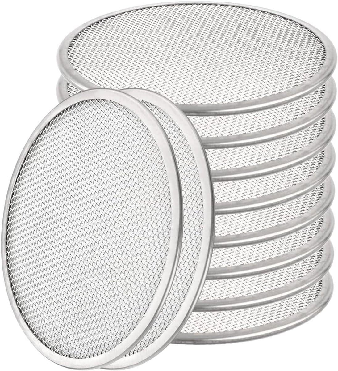 E-Ambar - Kiemdeksels voor Mason Jars - Set van 10 stuks - Gezond Ontkiemen - RVS Mesh - Duurzaam en Herbruikbaar