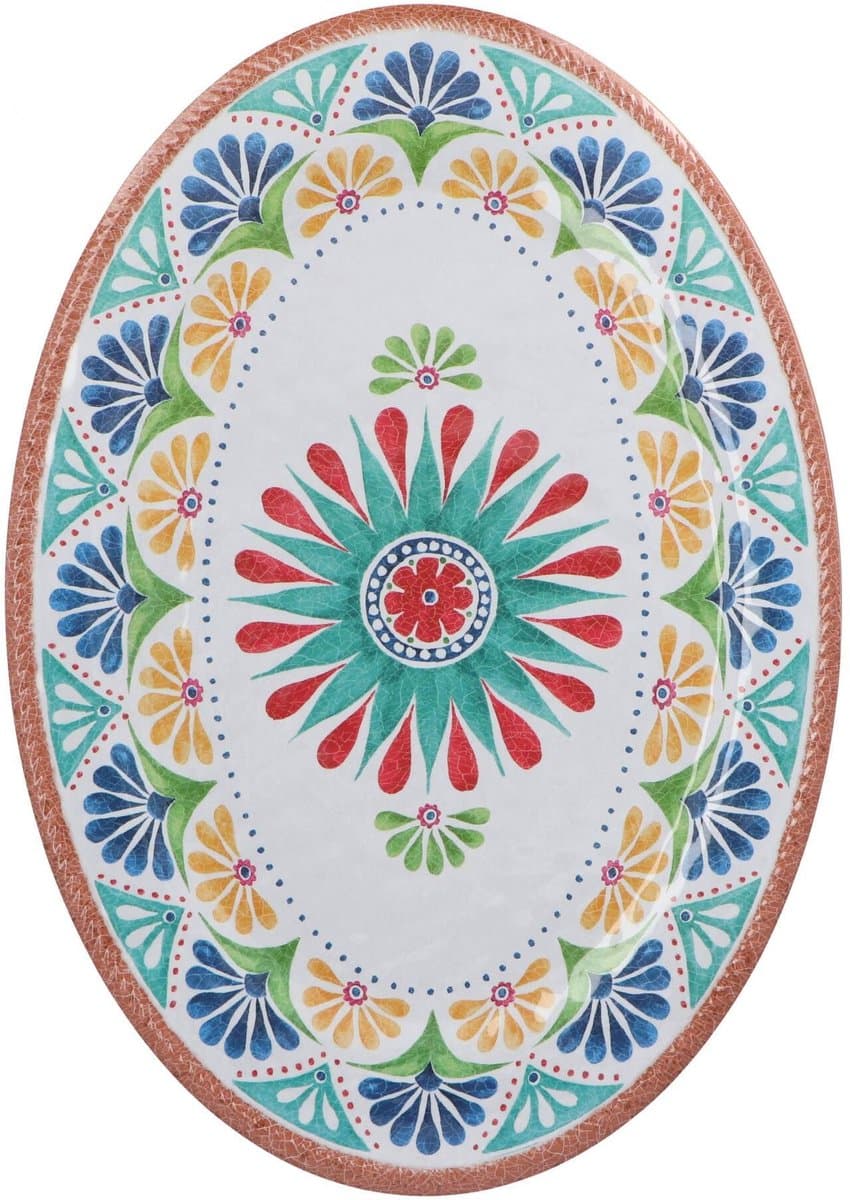 Touch-Mel Porto grote ovale melamine serveerschaal - 51x36 cm