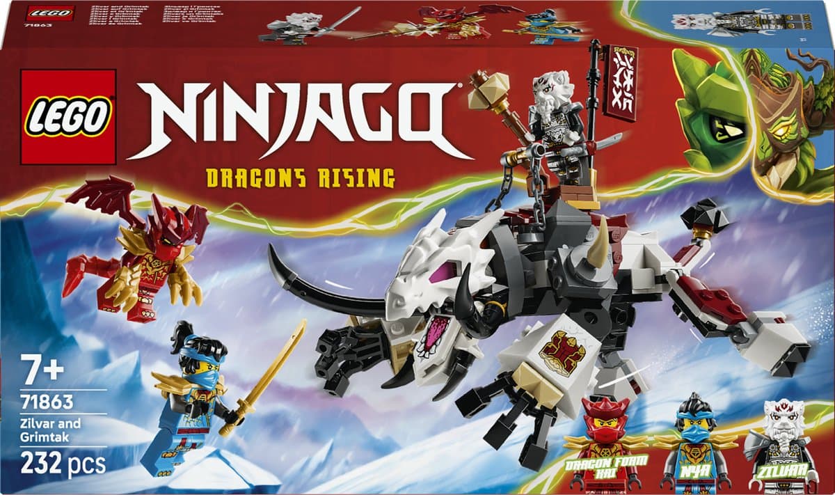 LEGO® NINJAGO® Zilvar en Grimtak de drakenbeest 71863