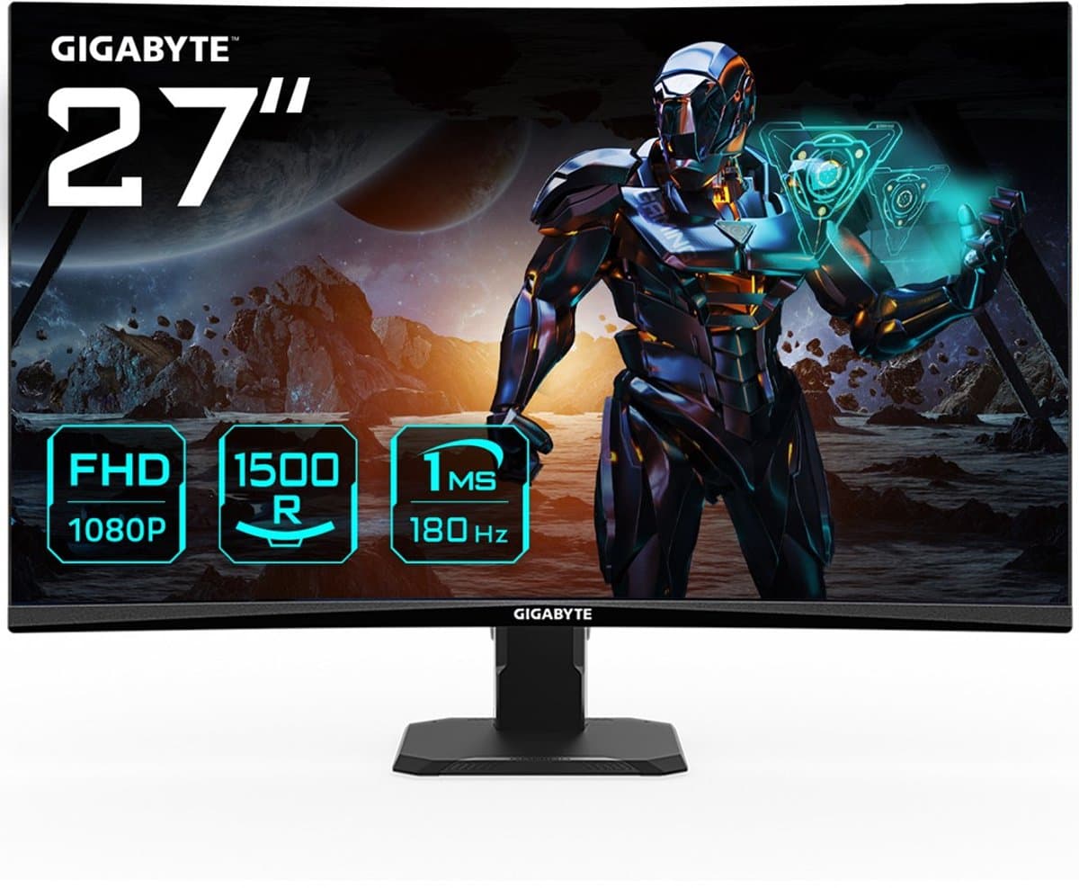 Gigabyte GS27FC - Curved Full HD LCD Gaming Monitor - 180Hz - 27 inch