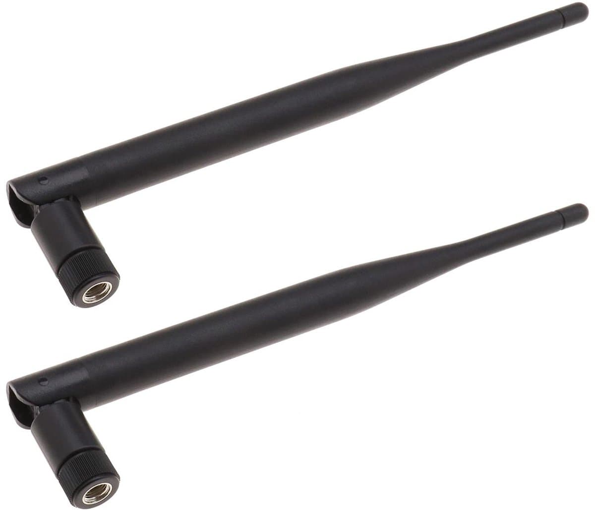 Allecto - WiFi Antenne - 6dBi Versterking - Omni-Directioneel - 2,4/5,8 GHz - Geschikt voor Router en Beveiligingscamera - 2 Stuks