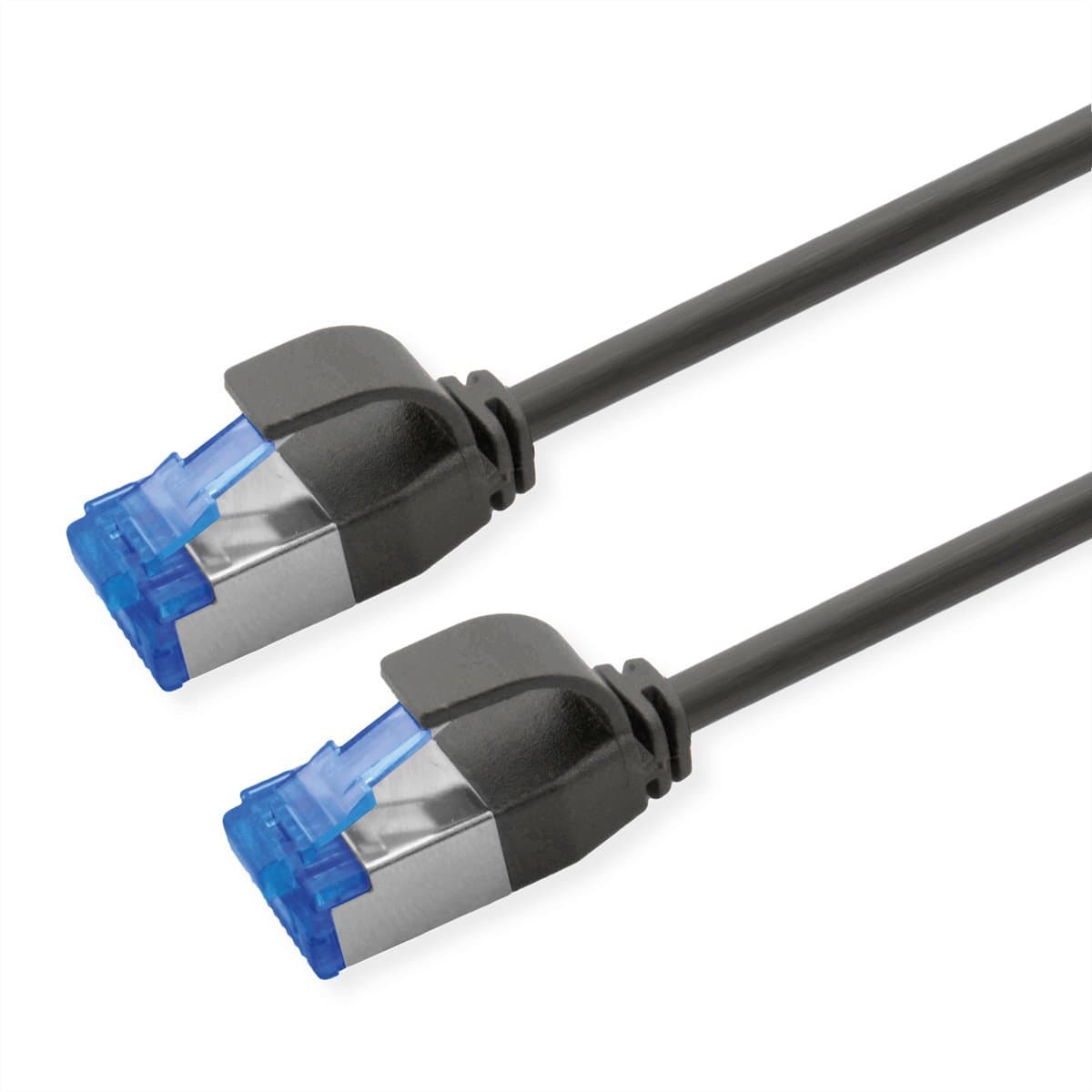 ROLINE Patchkabel Kat.6A (Class EA) S/FTP (PiMF) , LSOH, PoE, zwart, 0,5 m
