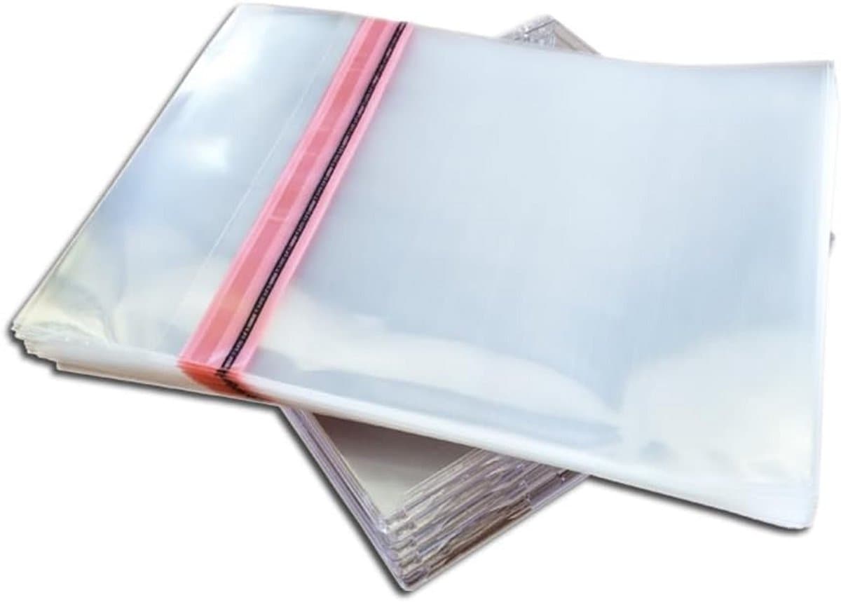 100 Stuks Doorzichtige Maxi CD Hoezen met Zelfklevende Sluiting