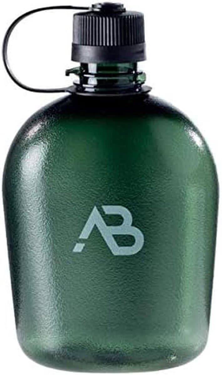 Tritan waterfles 1 liter - transparant - BPA-vrij - voor vriezer, magnetron en vaatwasser - Olive