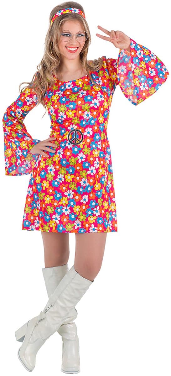 Boland - Kostuum Hippie flower (S) - Volwassenen - Hippie - Woodstock - Carnaval - Themafeest