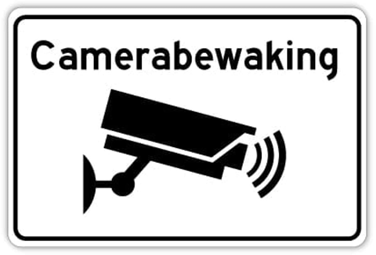 Camerabewaking bord - Weerbestendig Aluminium - 30x45 cm - Bevestiging: Zonder bevestiging (alleen het bord)