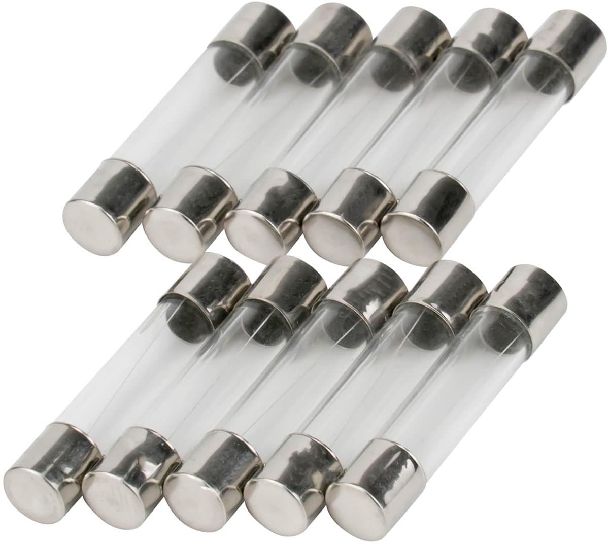 10 Stuks Glaszekeringen 20A 6x30mm 250V Flinke Werking