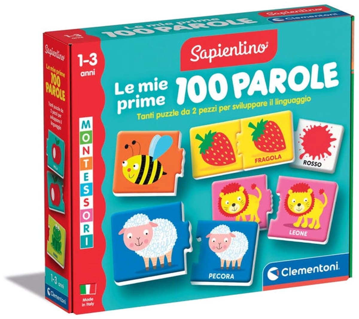 Clementoni Sapientino Montessori - Le Mie Prime 100 Parole