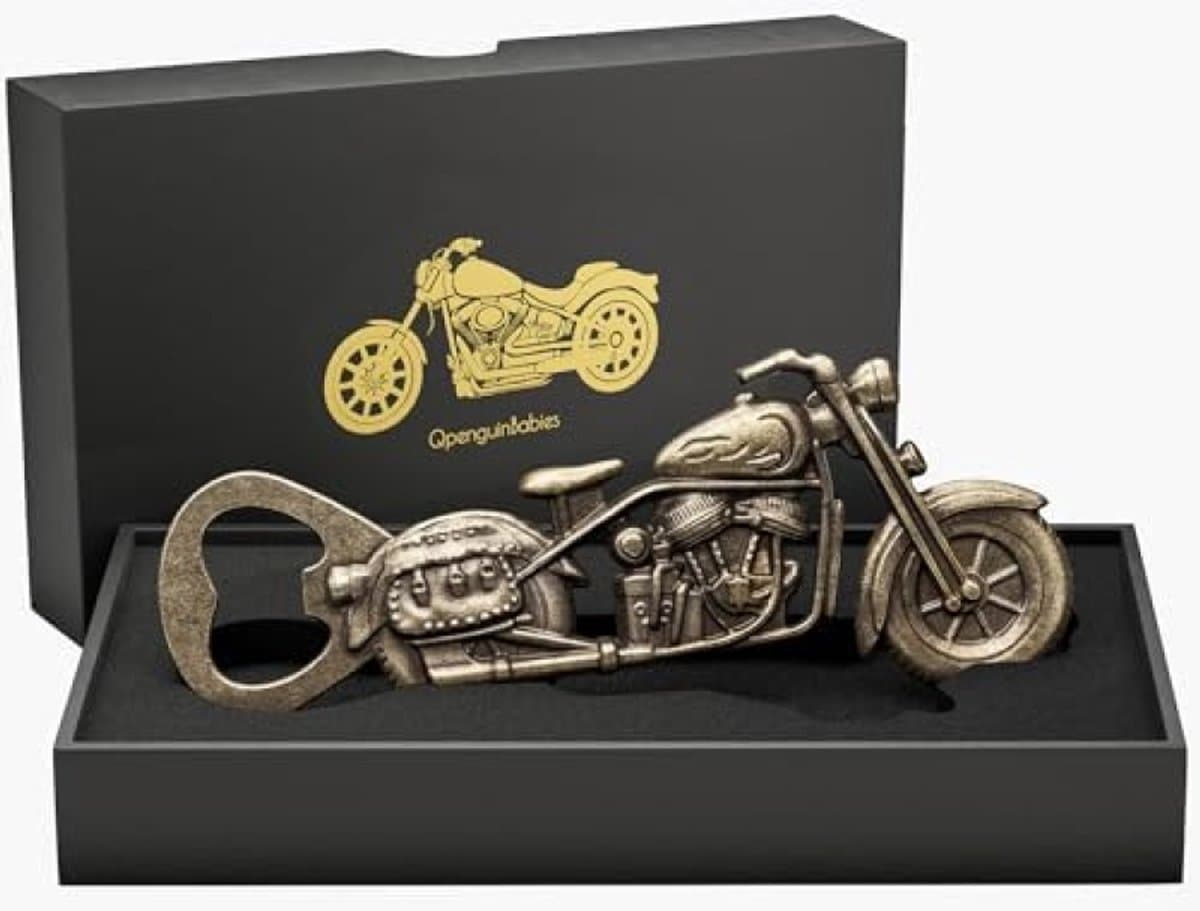 Unieke Vintage Motorfiets Flesopener - Perfect Cadeau voor Mannen, Vaderdag, Verjaardag of Kerst - Duurzaam en Stevig Ontwerp