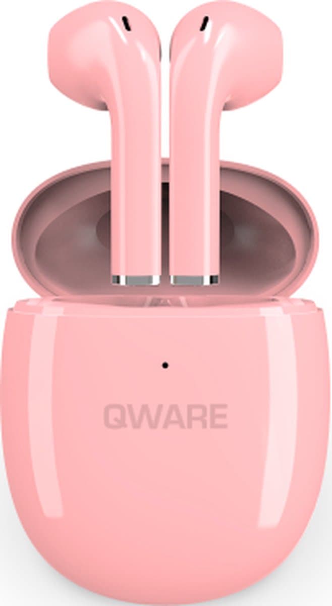 Qware Sound - Draadloze Oordopjes – Oordopjes Draadloos - Wireless Earbuds - In-Ear - Bluetooth Oortjes - Wireless EarPods - Roze