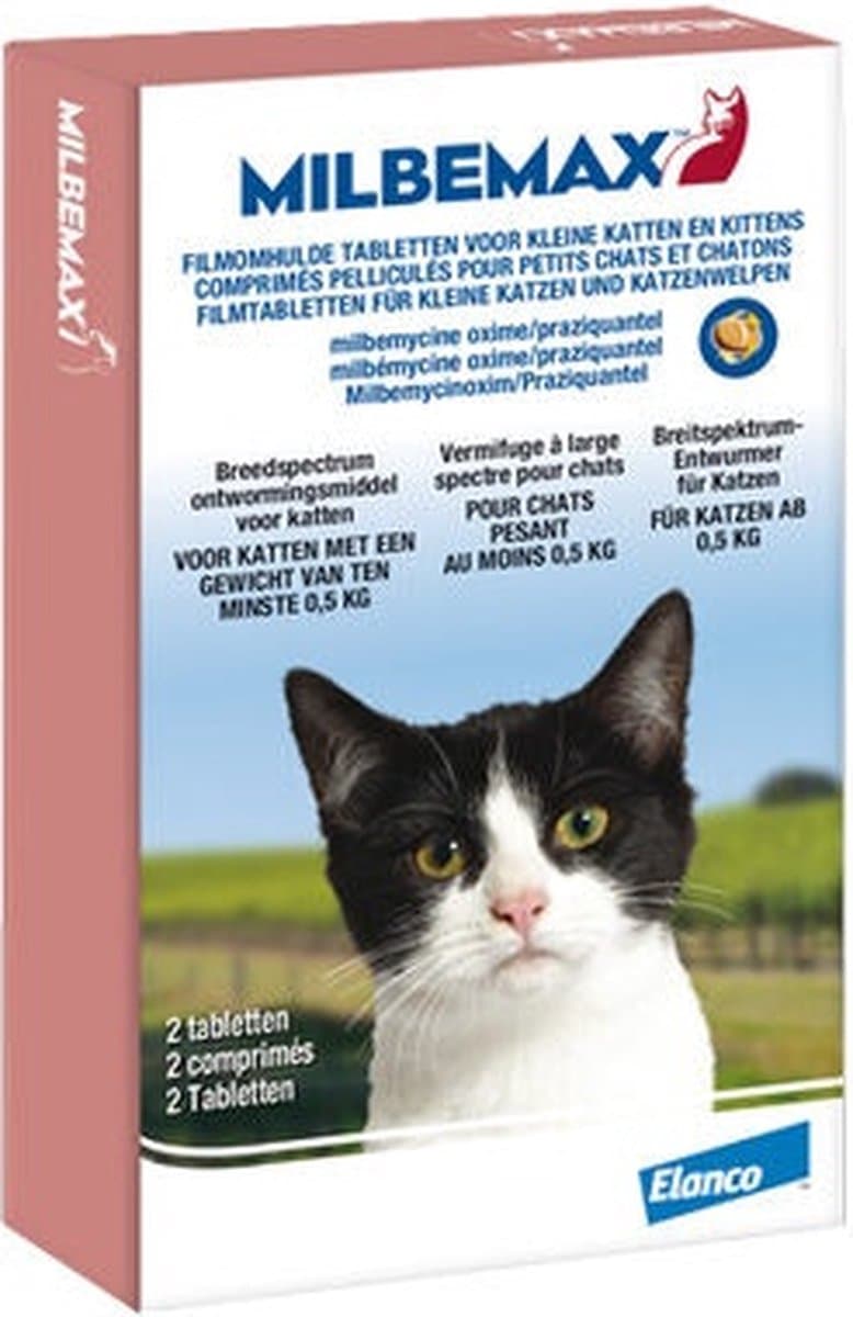 Milbemax - kleine kat en kittens - 8 tabletten