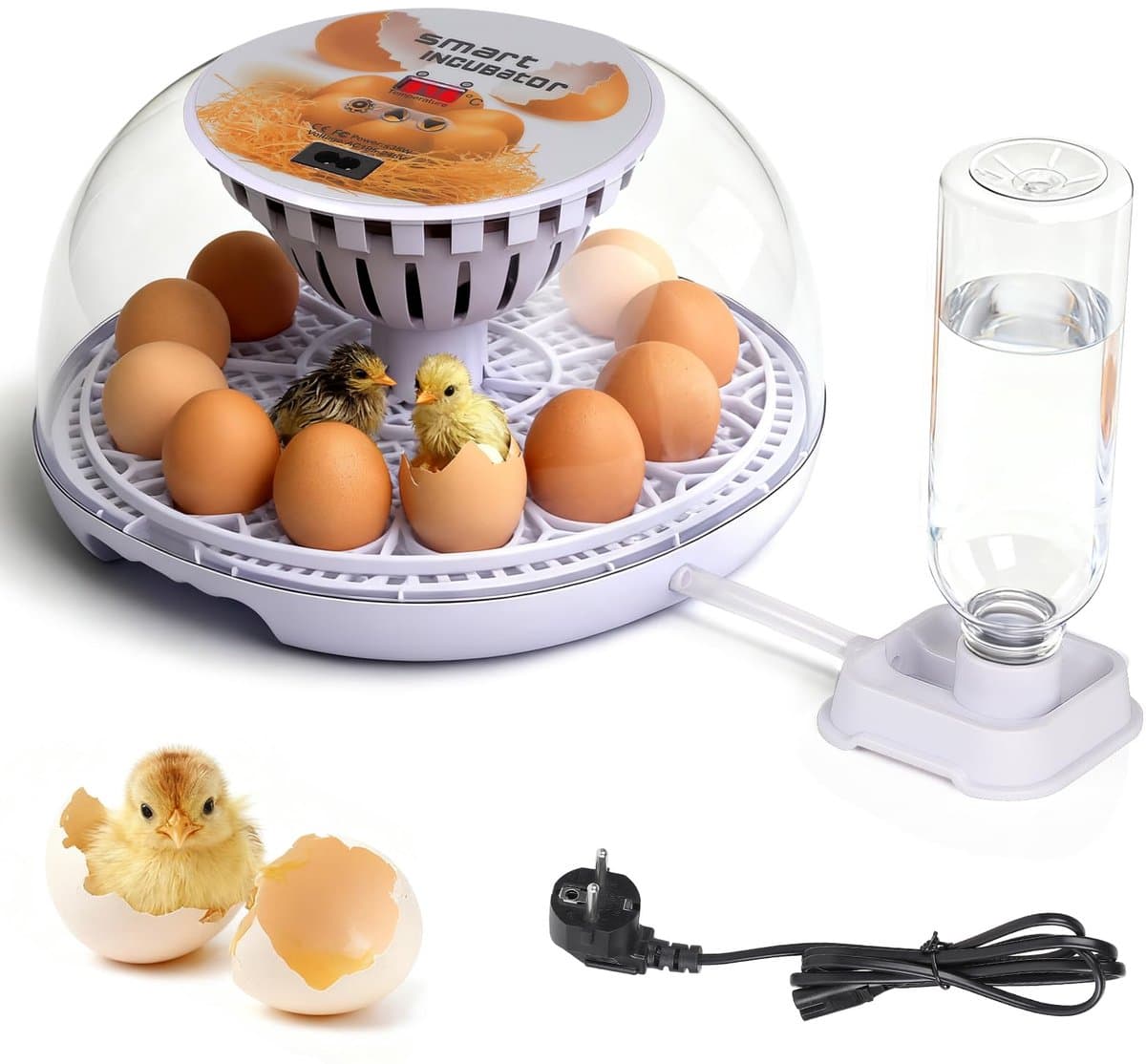 Dailygoods- Broedmachine Volautomatisch - Incubator met Automatisch Eieren Draaien - Temperatuurregeling - Vochttoevoeging - Schokbestendig - Lichtgew